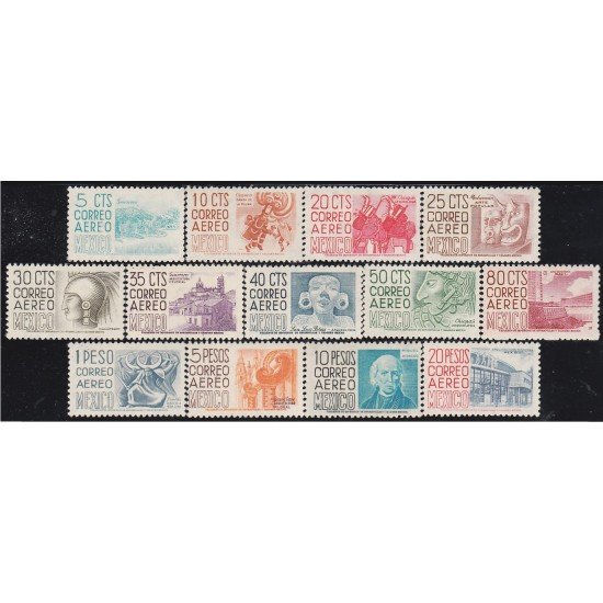 Mexico A- 168A/75C 1950/52 Ciudades de México MH