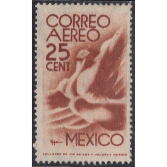 Mexico A- 133 1944 Filigrane B Correo Aéreo MH