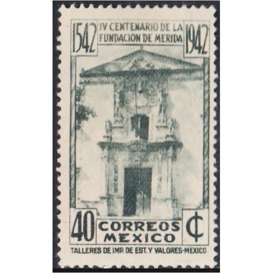 Mexico A- 111a 1942 IV Centenario de la Fundación de Mérida sin goma sin sb