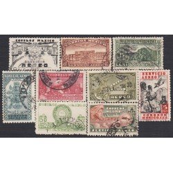 Mexico A- 125/32A 1944/47 Serie Antigua timbres de 1934/35 usados