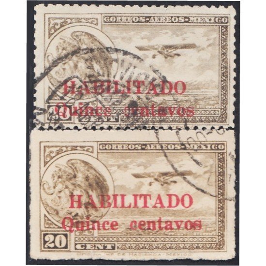 Mexico A- 36/37 1931 Avioneta  Airplane usados