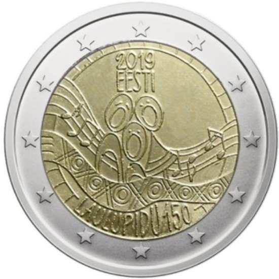 Estonia 2019 2 € euros conmemorativos Festival de la canción 