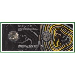 Lituania 2019 Cartera Oficial Coin Card Moneda 2 € conm Sutartines Cantos folklóricos 