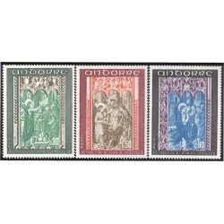 Andorra Francesa 214/16 1971 Pintura de San Juan Caselles MNH Andorra Francesa 214/16 1971 Pintura de San Juan Caselles MNH