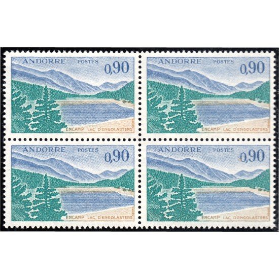 Andorra Francesa 163A Bl.4 1971 Lago Engolasters MNH