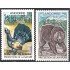 Andorra Francesa 210/11 1971 Fauna Oso Pavo Real MNH