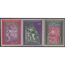 Andorra Francesa 206/08 1970 Pintura de San Juan Caselles MNH Andorra Francesa 206/08 1970 Pintura de San Juan Caselles MNH