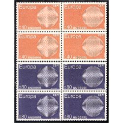 Andorra Francesa 202/03 Bl.4 1970 Europa MNH Andorra Francesa 202/03 Bl.4 1970 Europa MNH