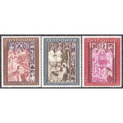 Andorra Francesa 198/00 1969 Pintura de San Juan Caselles MNH Andorra Francesa 198/00 1969 Pintura de San Juan Caselles MNH
