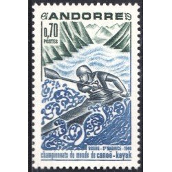 Andorra Francesa 196 1969 Campeonato del mundo de Canoa Kayak MNH Andorra Francesa 196 1969 Campeonato del mundo de Canoa Kayak MNH