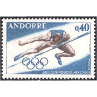 Andorra Francesa 190 1968 Juegos Olímpicos de México MNH