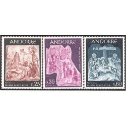 Andorra Francesa 184/86 1967 Pintura mural del siglo XVI MNH Andorra Francesa 184/86 1967 Pintura mural del siglo XVI MNH