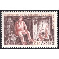 Andorra Francesa 183 1967 Institución de la Seguridad Social MNH