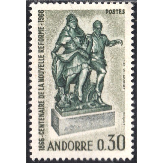 Andorra Francesa 181 1967 Centenario de la Nueva Reforma MNH Andorra Francesa 181 1967 Centenario de la Nueva Reforma MNH