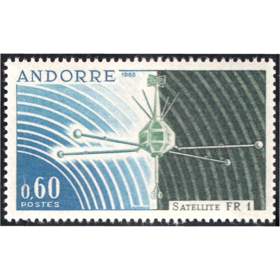 Andorra Francesa 177 1966 Satélite FR 1 MNH