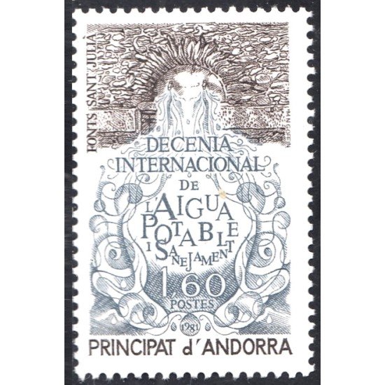 Andorra Francesa 298 1981 Agua Potable MNH
