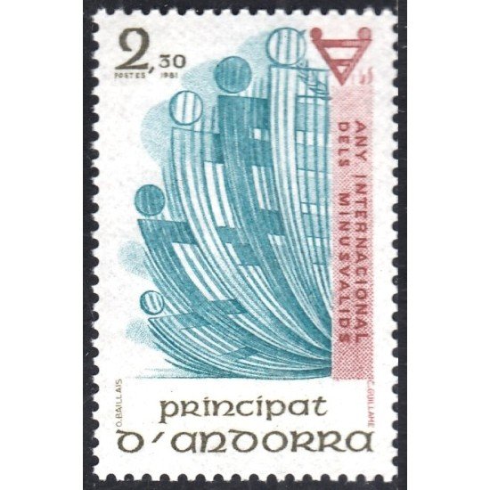 Andorra Francesa 299 1981 Año Internacional de los minusvalidos MNH