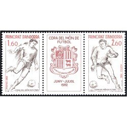 Andorra Francesa 302/02A 1982 Copa del mundo de Fútbol MNH Andorra Francesa 302/02A 1982 Copa del mundo de Fútbol MNH