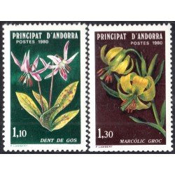Andorra Francesa 286/87 1980 Flores flowers MNH Andorra Francesa 286/87 1980 Flores flowers MNH