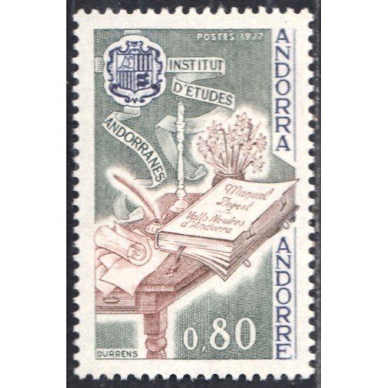 Andorra Francesa 263 1977 Instituto de estudios de Andorra MNH