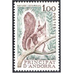 Andorra Francesa 267 1978 Fauna Naturaleza Ardilla MNH