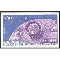 Andorra Francesa 165 1962 T. Espaciales MNH Sin dentar Andorra Francesa 165 1962 T. Espaciales MNH Sin dentar