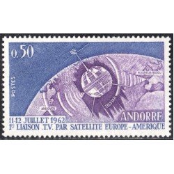 Andorra Francesa 165 1962 T. Espaciales MNH Andorra Francesa 165 1962 T. Espaciales MNH
