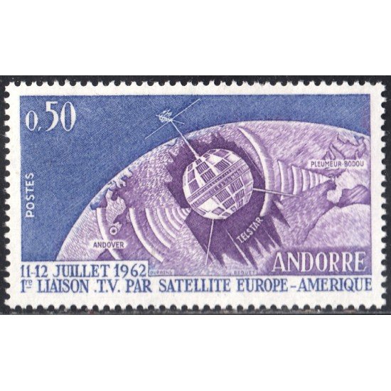 Andorra Francesa 165 1962 T. Espaciales MNH