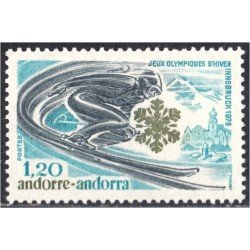 Andorra Francesa 251 1976 Juegos Olímpicos de Insbruck MNH Andorra Francesa 251 1976 Juegos Olímpicos de Insbruck MNH