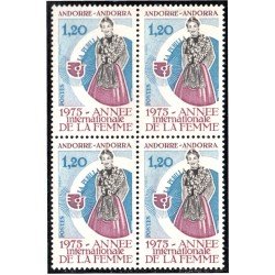 Andorra Francesa 250 Bl.4 1975 Año Internacional de la mujer MNH Andorra Francesa 250 Bl.4 1975 Año Internacional de la mujer MNH
