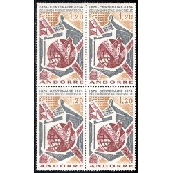Andorra Francesa 242 Bl.4 1974 Unión Postal Universal MNH Andorra Francesa 242 Bl.4 1974 Unión Postal Universal MNH