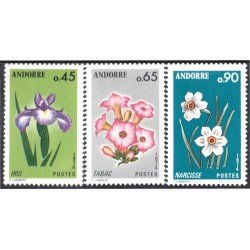Andorra Francesa 234/36 1974 Flores Flowers MNH Andorra Francesa 234/36 1974 Flores Flowers MNH