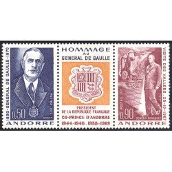 Andorra Francesa 224/25A 1972 General Gaulle MNH Andorra Francesa 224/25A 1972 General Gaulle MNH