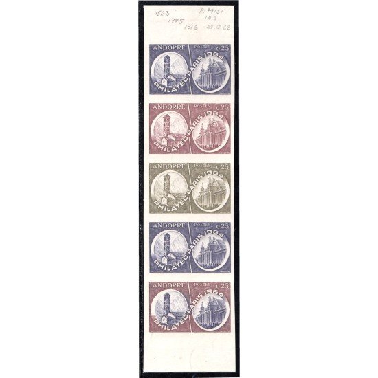 Andorra Francesa 171 1964 MNH Pruebas Sin dentar