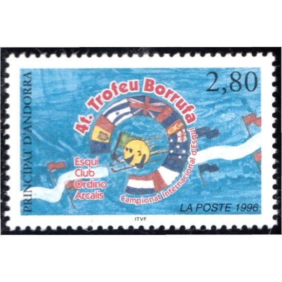 Andorra Francesa 467 1996 Trofeo Barrufa Campeonato mundial de Esquí MNH