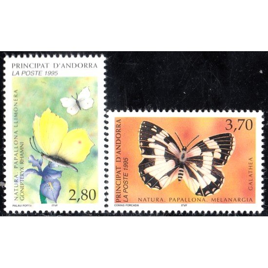 Andorra Francesa 462/63 1995 Mariposas Butterflies MNH