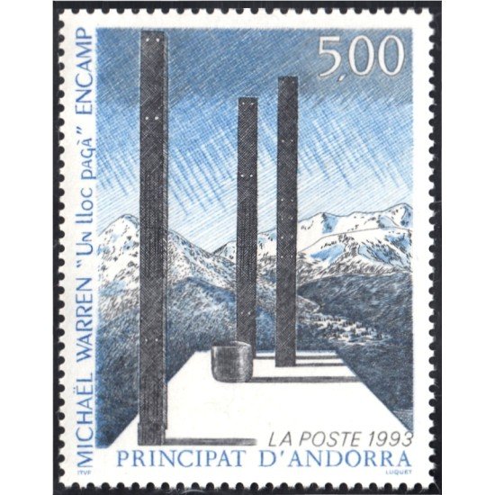 Andorra Francesa 439 1993 Obra Artística de M. Warren MNH