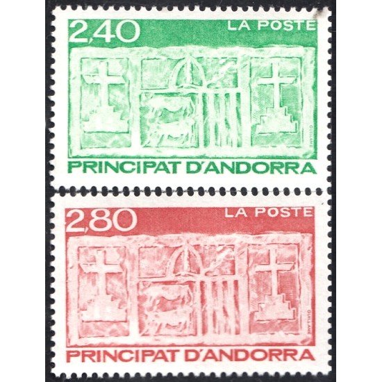 Andorra Francesa 436/37 1993 Escudo primitivo MNH