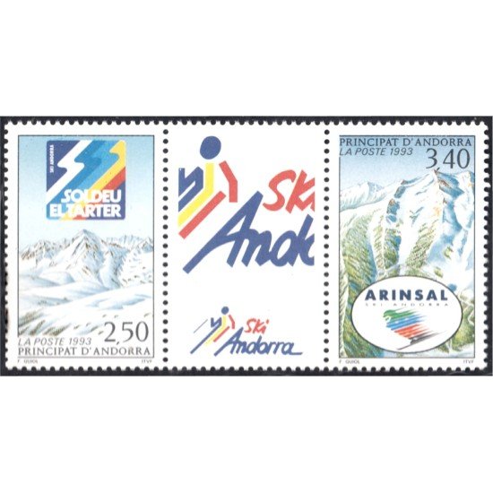 Andorra Francesa 425/26A 1993 Ski Andorra MNH