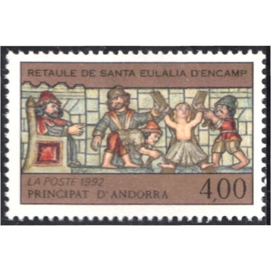 Andorra Francesa 422 1992 Retablo de Santa Eulalia MNH