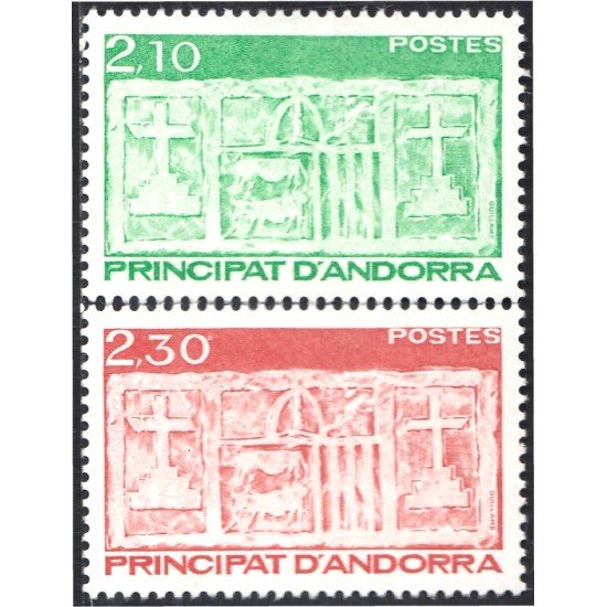 Andorra Francesa 390/91 1990 Escudos primitivos del Valles  MNH