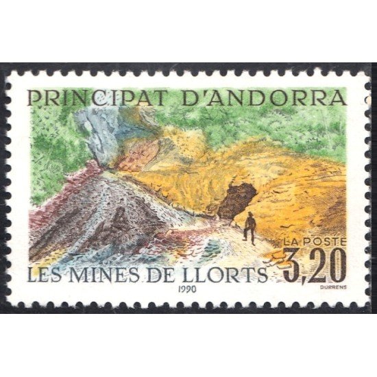 Andorra Francesa 386 1990 Las Minas de Llorts MNH Andorra Francesa 386 1990 Las Minas de Llorts MNH