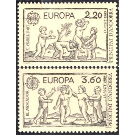 Andorra Francesa 378/79 1989 Europa El Mocador MNH