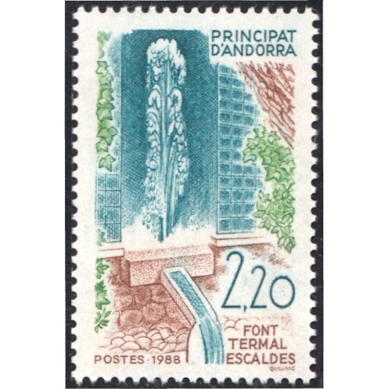 Andorra Francesa 371 1988 Fuente termal MNH