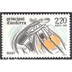 Andorra Francesa 368 1988 Rugby MNH Andorra Francesa 368 1988 Rugby MNH