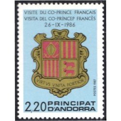 Andorra Francesa 355 1987 Escudo de Andorra MNH Andorra Francesa 355 1987 Escudo de Andorra MNH