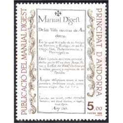 Andorra Francesa 352 1986 Manual Digest MNH Andorra Francesa 352 1986 Manual Digest MNH