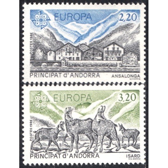 Andorra Francesa 348/49 1986 Europa MNH