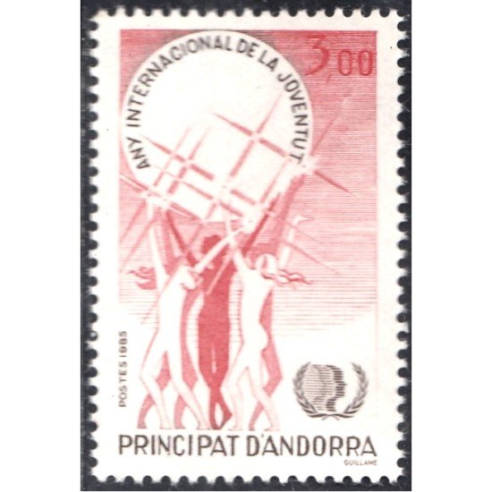 Andorra Francesa 341 1985 Año Internacional de la Juventud MNH Andorra Francesa 341 1985 Año Internacional de la Juventud MNH