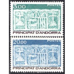 Andorra Francesa 335/36 1984 Escudo primitivo del Valles MNH Andorra Francesa 335/36 1984 Escudo primitivo del Valles MNH